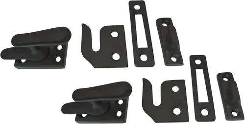 Vista 7 de QCAA Cerradura de ventana de latón macizo, pequeño, latón antiguo cepillado, 1 paquete