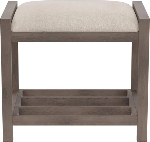 Vista 2 de Hillsdale Muebles Amelia - Taburete de tocador, gris antiguo