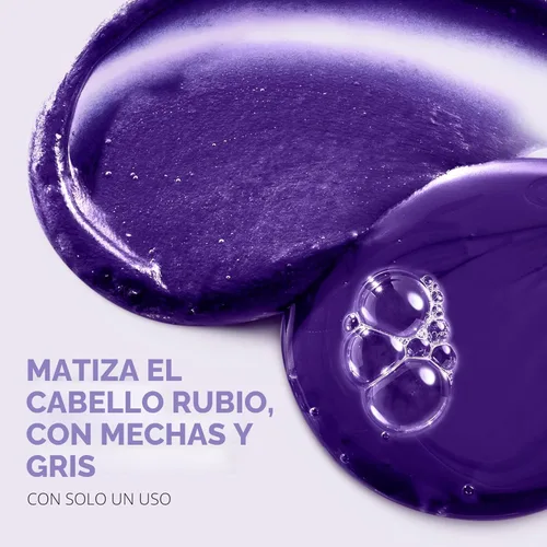 Vista 4 de L'Oreal Paris Champú Morado Tonificante Anticobrizo Sin Sulfato para Cabello Rubio, Decolorado, Plateado o con Mechas Marrones, EverPure, 6.8 Fl Oz
