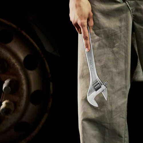 Vista 6 de SOUJAP Paquete de 2 llaves ajustables, 15 pulgadas, profesional, resistente, ajustable, cromada, con mandíbula ancha para mantenimiento