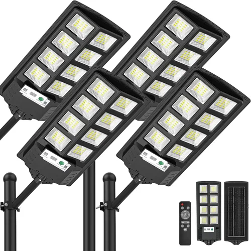 Vista 10 de WYWNA Luces Solares para Exteriores, Luces LED Solares para Exteriores Impermeables de 6000K, Luces de Inundación Solares para Exteriores con Sensor