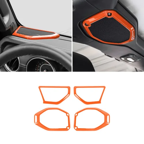 Vista 9 de RAZPOY Para JL - 4 piezas de cubierta de altavoz de pilar A, ajuste de audio para altavoz de techo, compatible con Jeep Wrangler JL JLU y Gladiator