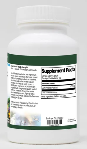 Vista 2 de Goma Árabe (Acacia) - 450 mg (100 Cápsulas, ZIN: 520437)