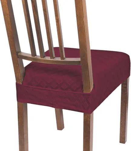 Vista 45 de SearchI - Juego de 4 fundas elásticas de asiento, suaves, extraíbles y lavables, para sillas de comedor, protector de asiento de comedor