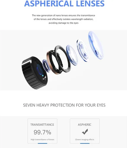 Vista 4 de Auriculares de realidad virtual HD con controlador/gamepad, auriculares VR para iPhone/Android, gafas 3D VR para TV, películas y videojuegos, gafas
