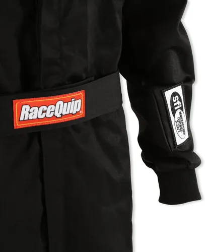 Vista 6 de RaceQuip® 110006RQP 110 Series Traje de conducción de 1 pieza - SFI 3.2A/1 - Negro - XL
