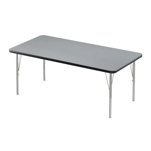 Vista 31 de Correll - Mesa rectangular de actividades para el aula de 24 x 36 pulgadas, altura ajustable (19-29 pulgadas), granito negro, parte superior