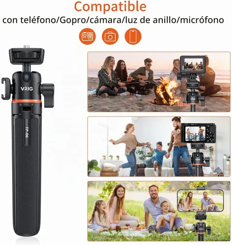 Vista 7 de VRIG - Trípode de extensión de 21.6 pulgadas para DJI Osmo Pocket 4/3, Insta360 Luna Ultra, Mini Selfie Stick trípode con mango para Insta360 X6/X5