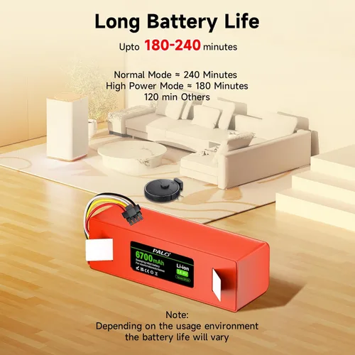 Vista 6 de Para Roborock S7 Batería para Roborock S4 S5 S6 S7+ S8 S50 S51 S55 Max/MaxV/MaxV Ultra/Pure, Q5 Q5+ Q7 E4 E5 E20 E25 C10 T6 T60 T65 T4 Robot