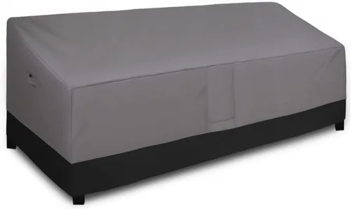 Vista 16 de Easy-Going Funda resistente para sofá de dos plazas al aire libre, funda impermeable y a prueba de viento para muebles de patio con ventilación gris