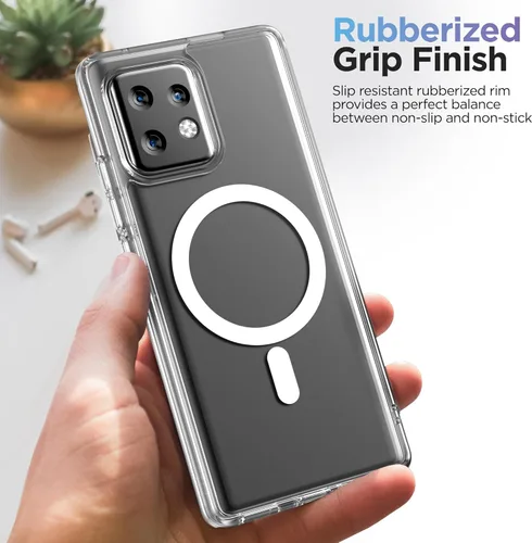 Vista 8 de Encased Funda para cinturón para Motorola Edge Plus 2023 con clip de funda, compatible con MagSafe, carga magnética y accesorios (Moto Edge + 2023)