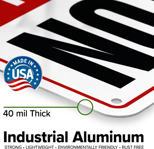 Vista 3 de Private Property No Trespassing No Loitering No Soliciting Letrero, 7 x 10 pulgadas, aluminio 040 libre de óxido, resistente a la decoloración