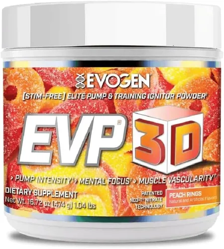 Vista 9 de Evogen EVP-3D Encendedor de bomba de preentrenamiento extremo, nitrato de arginina, citrulina, beta-alanina, melena de león BlackBerry Lemonade