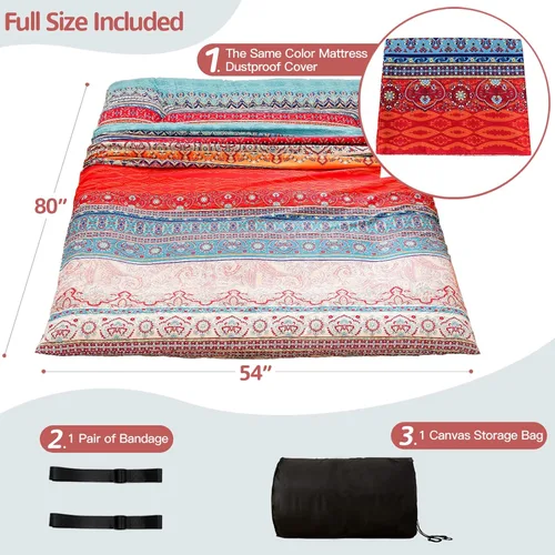 Vista 53 de Colchón futón japonés de piso gris constelación, de piso tatami, portátil, para acampar, para niños, sofá cama plegable enrollable con protector