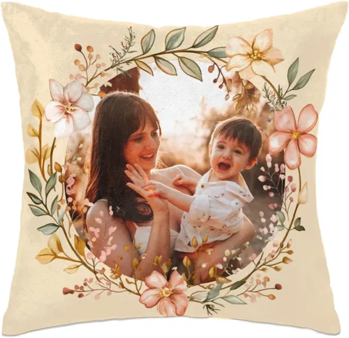 Vista 21 de Funda de almohada personalizada para mamá, funda de almohada cuadrada para el día de la madre, decoración de 16 pulgadas, vegetación