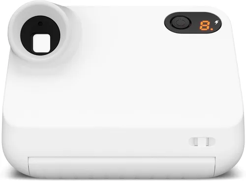 Vista 4 de Polaroid Go - Cámara instantánea (blanco) con doble paquete de película de color y paño de microfibra