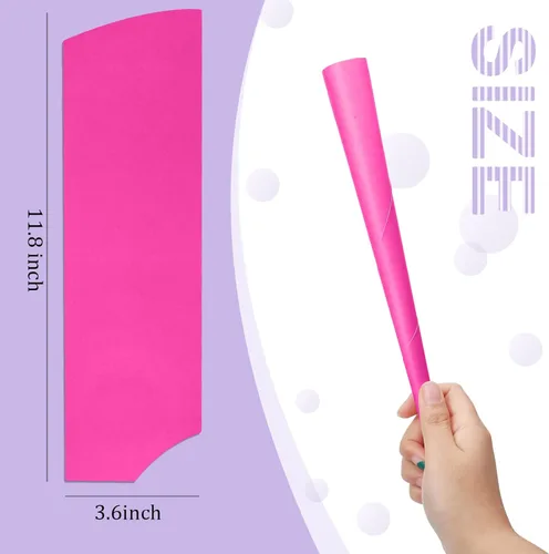 Vista 2 de Paquete de 100 conos de papel de algodón de azúcar, palitos de papel kraft para hilo dental, golosinas de carnaval, suministros de fabricación