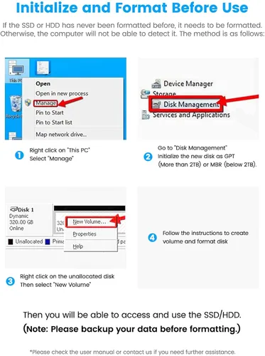 Vista 2 de Estación de acoplamiento para disco duro RSHTECH USB 3.0 Aluminio Dual Bay Hard Drive Dock para 2.5" y 3.5" SATA HDD SSD con lector de tarjetas