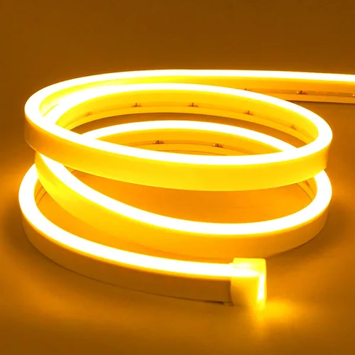 Vista 13 de Lamomo - Tiras de luces LED blancas, tira de luces de neón de 16.4 pies/5m, tira LED de neón impermeable flexible de 12V, tira de luces LED de neón