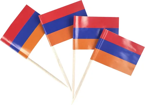 Vista 13 de JBCD Bandera afroamericana con palillo de dientes panafricano, mini banderas negras de liberación para cupcakes, 200