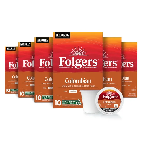Vista 11 de Folgers Black Silk Coffee, tostado oscuro, cápsulas Keurig K-Cup, caja de 10 unidades (paquete de 6)