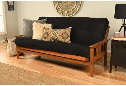 Vista 9 de Pemberly Row Repuesto de colchón futón de tamaño matrimonial de 7 pulgadas, colchón de lino para sofá cama, construcción de algodón y espuma, marco