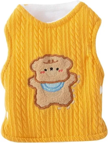 Vista 6 de Suéter de forro polar para perro, lindo chaleco de forro polar para perro, ropa cálida para mascotas, camisas para cachorros y perros pequeños
