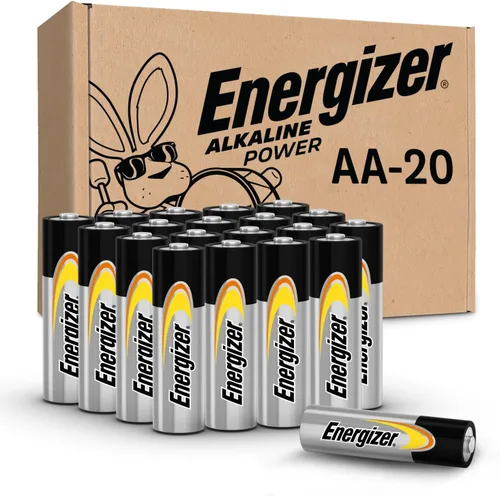 Energizer AA Batteries Alkaline Power, paquete de 20 pilas alcalinas doble A