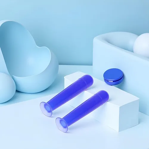 Vista 3 de 2 piezas de herramientas de extracción de inserción de lentes de contacto azules, prácticas lentes suaves de silicona pequeñas ventosas, fundas