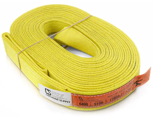 Vista 31 de DD Sling - Eslinga de elevación de nailon de 3 pulgadas x 30 pies – Fabricada en EE.UU., 8,900 lb vertical, 7,200 lb estrangulador, 17,800 lb