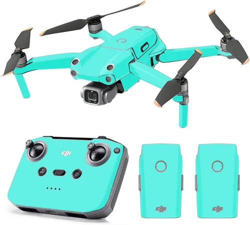 Vista 10 de SopiGuard Skin for DJI Mavic Air 2s Juego completo de calcomanías de vinilo de precisión + controlador + 3 fundas de batería (blanco mate)