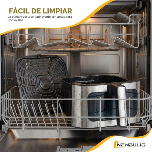 Vista 9 de NEWBULIG Freidora de aire de 6.34 cuartos de galón, freidora de aire con ventana visible, horno de freidora de aire de calentamiento rápido de 400 ℉