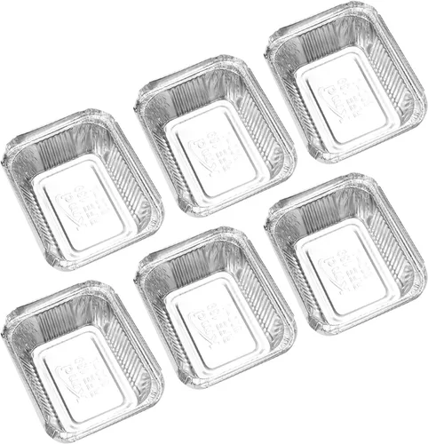 Vista 21 de Othmro Recipientes de alimentos de papel de aluminio de 3.2 x 1.5 pulgadas (DiaxH), bandejas desechables para llevar, 100 sartenes redondas de papel