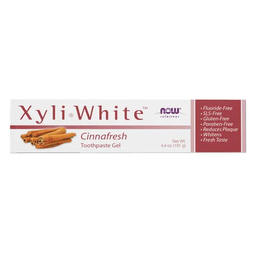 Vista 16 de NOW Solutions, Gel de pasta de dientes Xyliwhite, carbón refrescante con carbón activado, limpia y blanquea, sabor fresco, 6.4 onzas