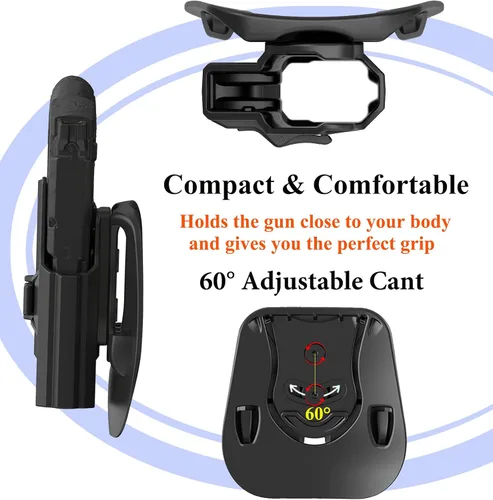 Vista 4 de Funda M&P Shield EZ para S&W M&P 9mm 380 Shield EZ, Smith & Wesson Performance Center M&P Shield EZ 9mm 380, Funda de Transporte Abierto OWB