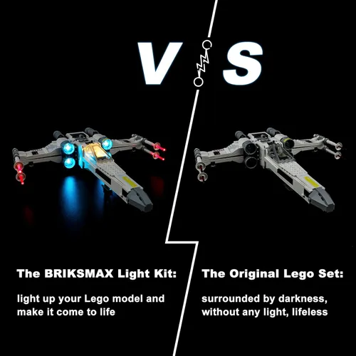 Vista 6 de BRIKSMAX Kit de iluminación LED para LEGO-75301 Luke Skywalker's X-Wing Fighter - Compatible con Lego Star Wars Building Blocks Model- No incluye