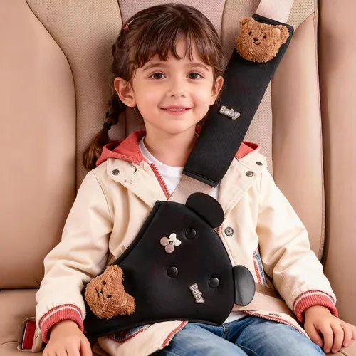 Funda para Cojín de Cinturón de Seguridad para Niños, Lindas Fundas de Cinturón de Seguridad para Niños con Animales & Cojín Triangular para Niñas y