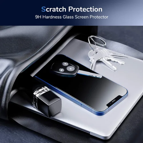 Vista 8 de SYNCWIRE Protector de pantalla de privacidad para iPhone 11 Pro/XS/X/10, [paquete de 2] protector de pantalla anti-espía dureza 9H inastillable