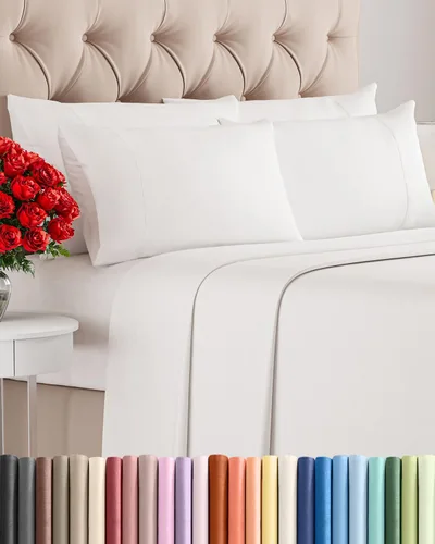 Vista 11 de Juego de sábanas Split King de 7 piezas, sábanas transpirables y refrescantes, sábanas de hotel, bolsillos profundos, ajuste fácil, suaves y sin