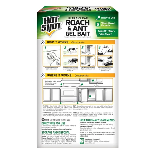 Vista 12 de Hot Shot Cebo de gel ultra transparente para cucarachas y hormigas, 2.5 onzas Kills Roaches, Their Eggs & Ants, Starts Working In Minutes & Keeps