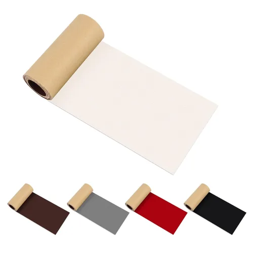 Vista 6 de DOCAS Cinta de reparación de cuero autoadhesiva de 4 x 63 pulgadas, cinta de reparación de cuero cortable para muebles, kit de reparación de vinilo