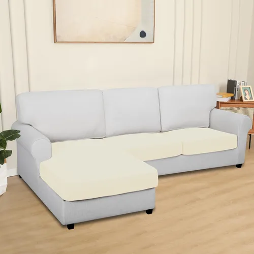 Vista 2 de Easy-Going Fundas de cojín 100% impermeables de 3 piezas para sofá, seccional, izquierdo y derecho en forma de L, funda antideslizante para sofá, 2