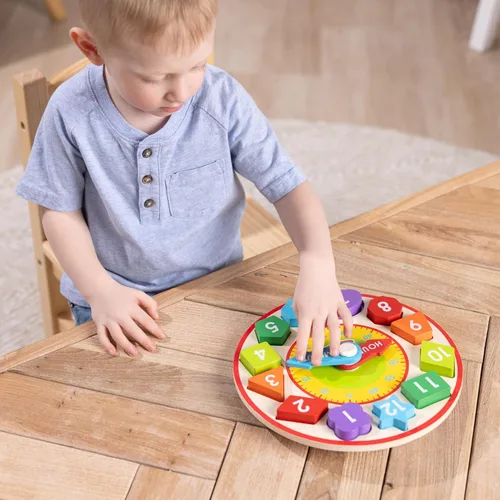 Vista 7 de melissa & doug reloj de clasificación de formas, Versión estándar, Multicolor
