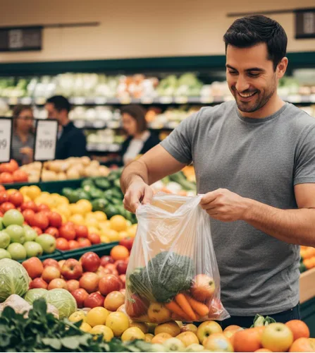 Vista 4 de Bolsas de rollo de plástico 10"x15", rollo de productos de HDPE, 1 rollo 620 bolsas