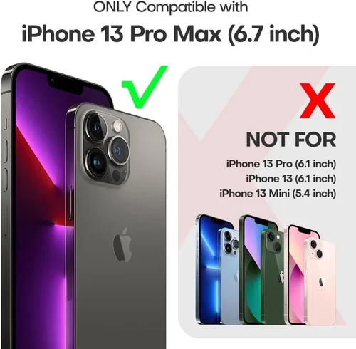 Vista 2 de TAURI Funda para iPhone 13 Pro Max, [no amarillenta] [protección contra caídas de grado militar] Funda a prueba de golpes para iPhone 13 Pro Max