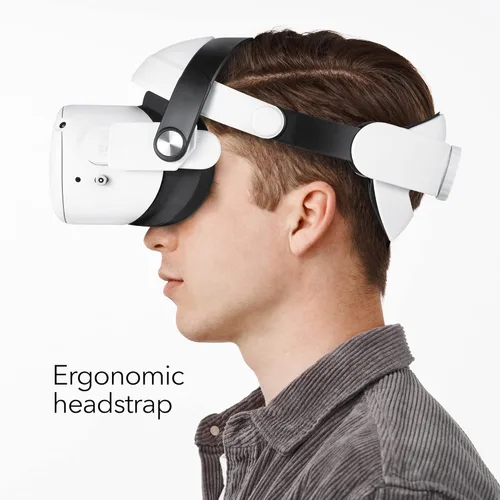 Vista 3 de Wasserstein VR Headset Carrying Case Head Strap and Face Cover Bundle - Gaming Accessories Compatible with MetaOculus Quest 2