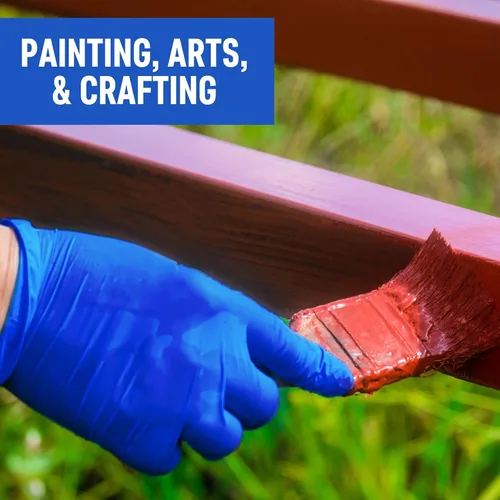 Vista 8 de Guantes de nitrilo desechables sin polvo - Paquete de 100 - Guantes de examen médico