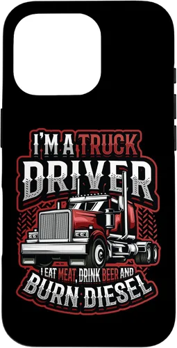 Vista 20 de Truck Driver Eat Meat Drink Beer and Burn Diesel Semi Truck Case for iPhone 17