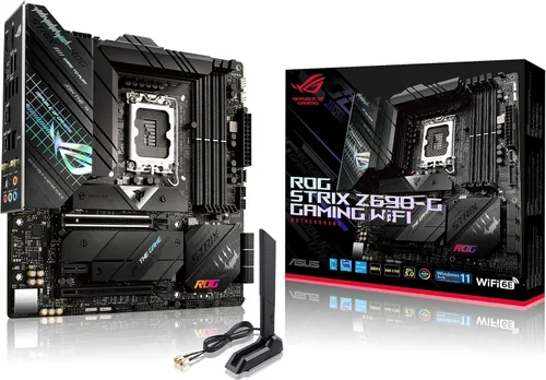 ASUS ROG Strix Z690-G Gaming WiFi 6E LGA 1700 (Intel 12 generación) Micro ATX Gaming Motherboard (PCIe 5.0, DDR5, 14+1 etapas de potencia, LAN de