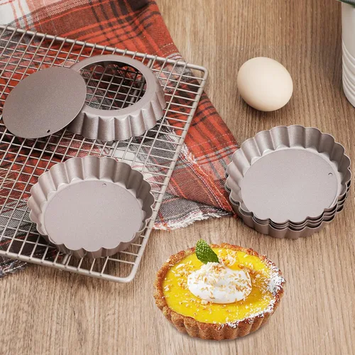 Vista 6 de Webake - Molde para muffin y tartas con parte inferior desmontable, Dorado